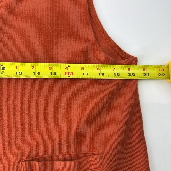 Vintage Hang Ten Men's Orange Button-Up Vest - Picture 8 of 9